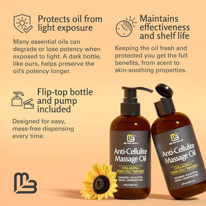 Firming Body Massage Oil with Collagen for Skin Hydration Texture Improvement