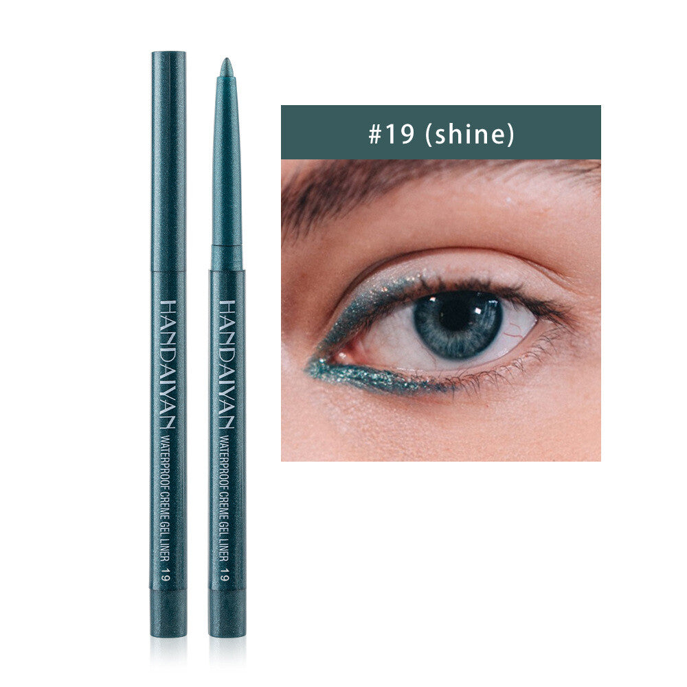 20-Color Eyeliner & Brow Pencil - Quick-Dry, Waterproof, Twist-Up Waterproof