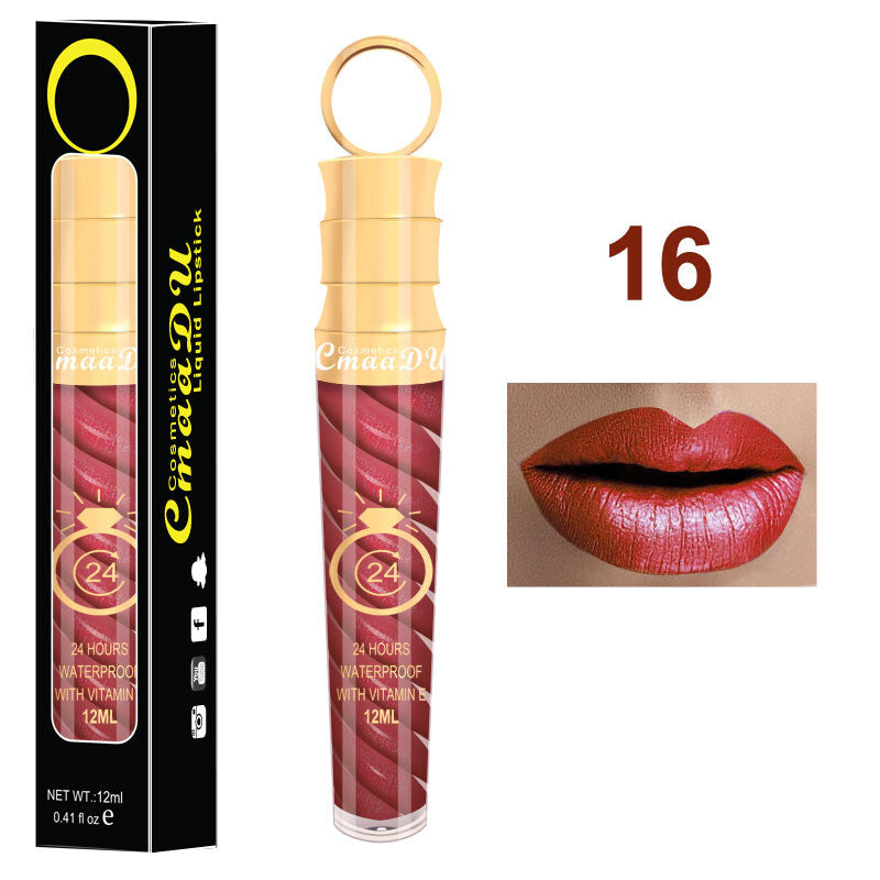 20 Colors 12ML Chili Lip Gloss - Matte/Shimmer, Waterproof, Twist Design