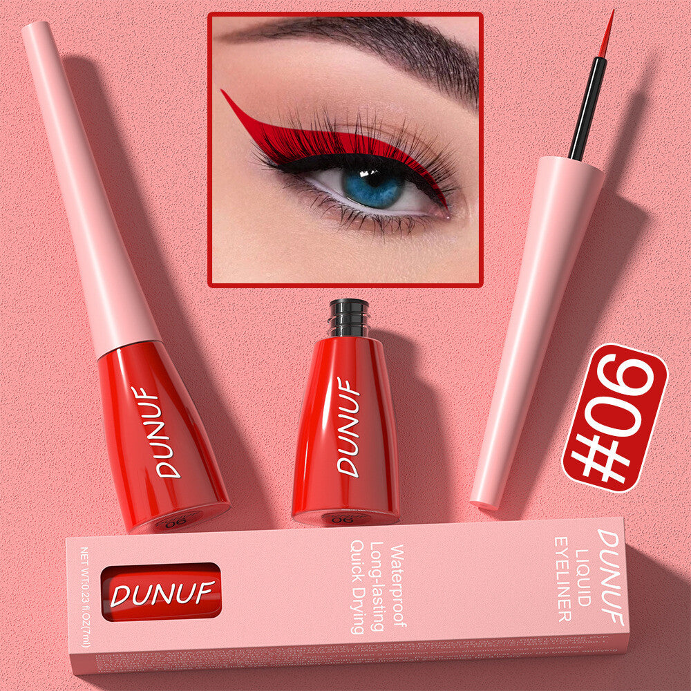 8Color Waterproof Liquid Eyeliner Vibrant Longwear Smudge-Proof Makeup for Women