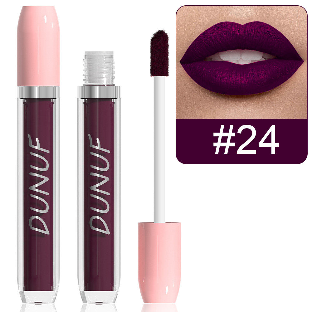 Matte Velvet Liquid Lipstick 25 Colors Lip Gloss Waterproof Non-Sticky