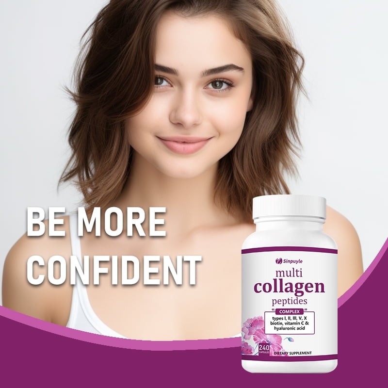Sinpuyle Multi Collagen Peptides Complex Daily Collagen Supplement Capsules