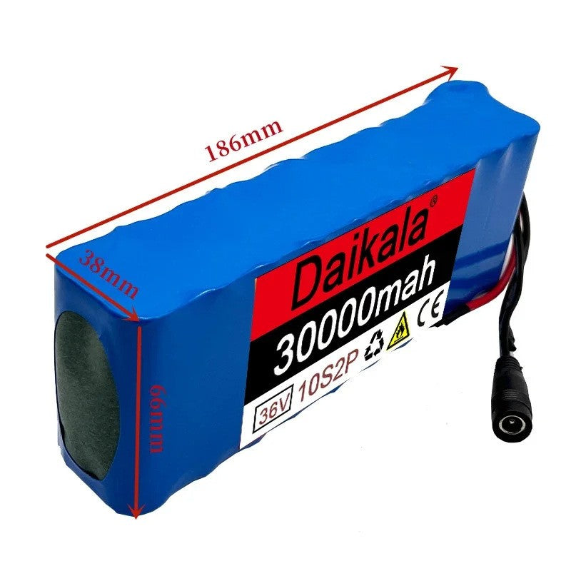 10S2P 36V 30Ah Li-ion Battery Pack for Electric Scooter E-bike with BMS