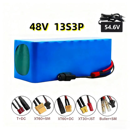 48V 60Ah 13S3P Li-ion Battery with BMS for Electric Bicycle E-Scoote