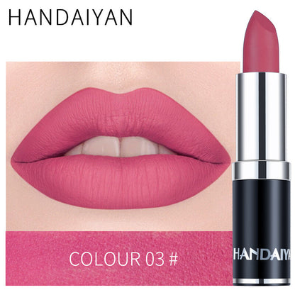 Velvet Matte Lipstick – Waterproof, Long-Lasting & Smudge-Proof Red Nude Purple