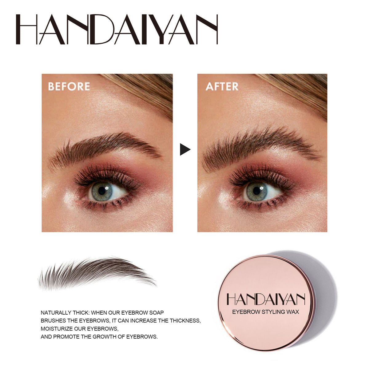 Eyebrow Liner Mascara Clear Invisible Hold Natural Look Eyebrow Wax
