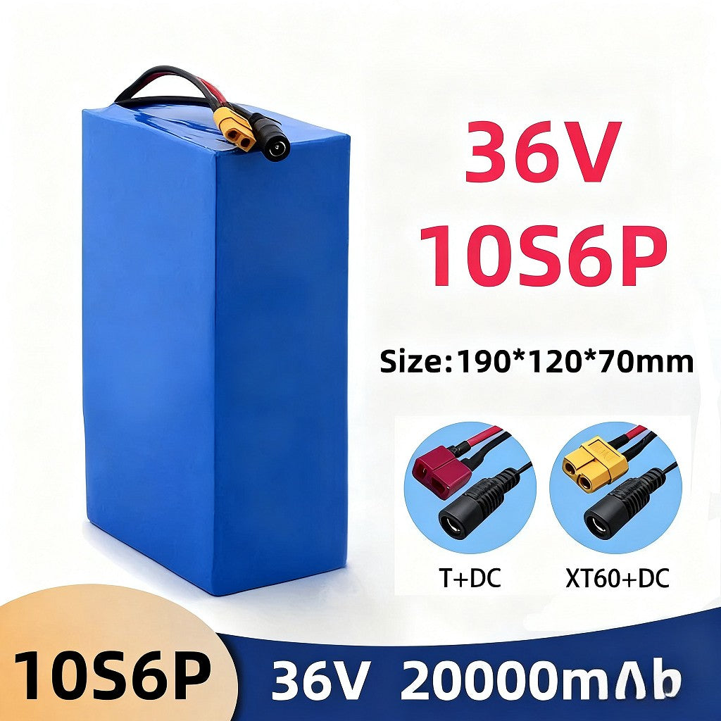 36V 20Ah 10S6P Li-ion Battery with Enclosure BMS for E-Bike E-Scooter