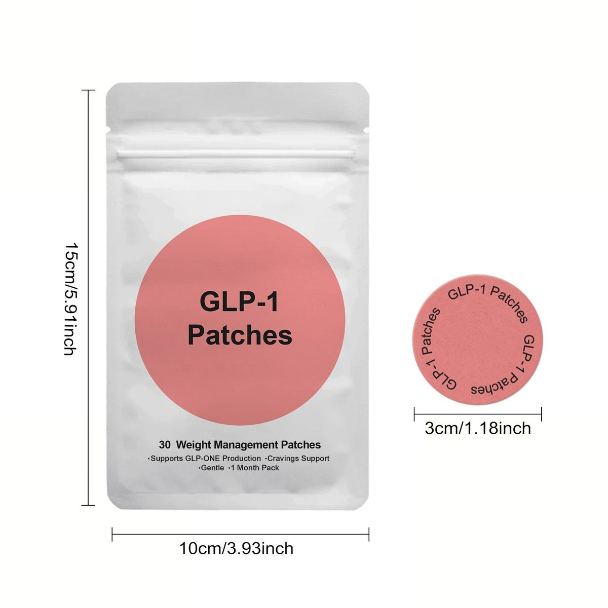 GLP - 1 Vegan Friendly Patches 10 Pack - 30 Each Hot Weight Loss