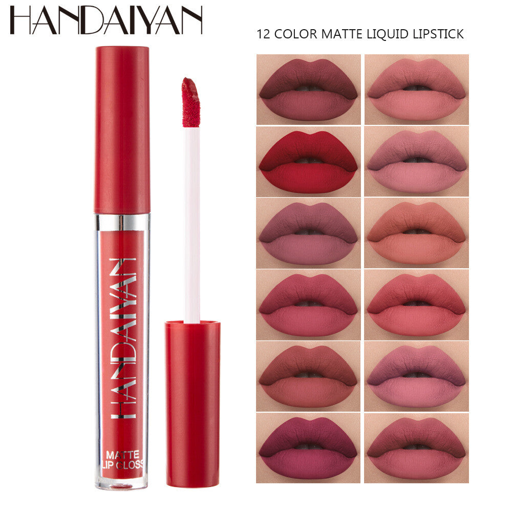 12pcs Matte Liquid Lipstick - Waterproof Transfer-Proof Long-Lasting Lip Glaze