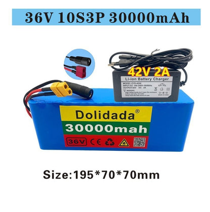 36V 10S3P 30Ah 500W Li-ion Battery Pack for E-Bike Electric Scooter