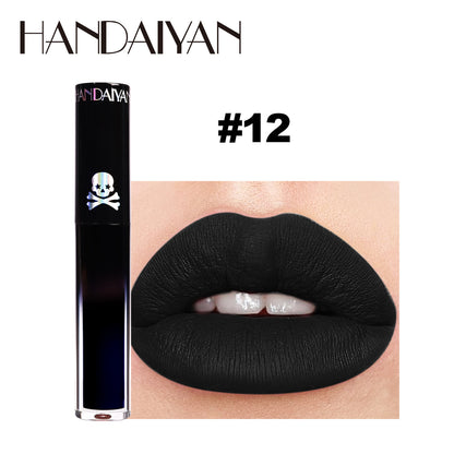 Gothic Lip Gloss Halloween Dark Matte Lip Glaze Vampire Stain Black Purple Green