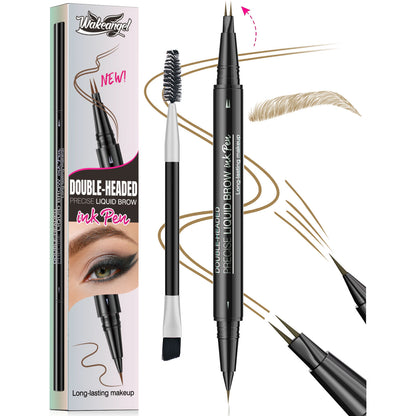 Double-Ended Forked Brow Pen Eyebrow Liner Waterproof SmudgeProof Eyes Makeup