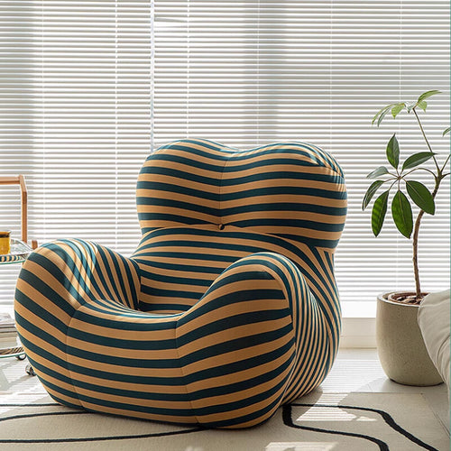 【Premium Comfort】Single Lazy Chair Sofa Breathable Knit Fabric Ergonomic Design