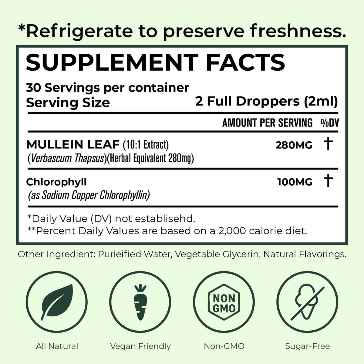 Betterbrand Mullein & Chlorophyll Drops for Lung Detox & Respiratory Support