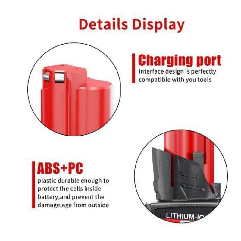 12V 9.0Ah Li-ion Battery for Milwaukee M12 Power Tools Cordless Drill