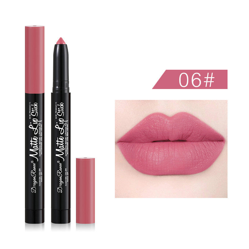 12 Colors 1.8g Auto Lip Liner & Matte Lipstick - Velvet Red & Rosewood