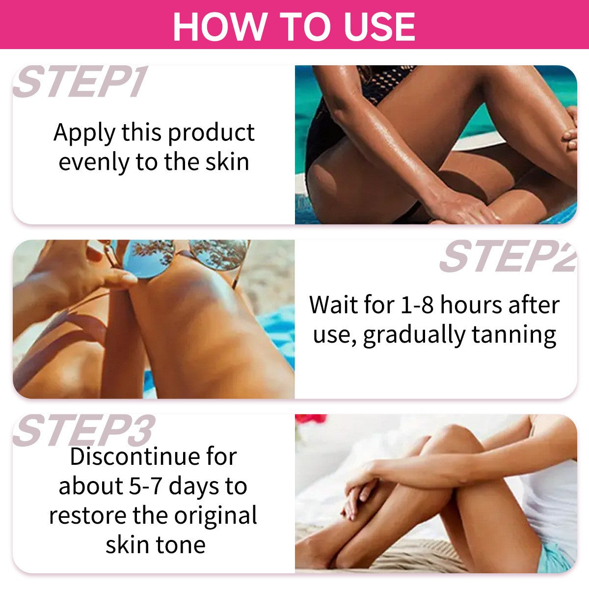 Tropical Fruit Self Tanner - Waterproof Gel, Buildable Natural Glow Self-Tanning