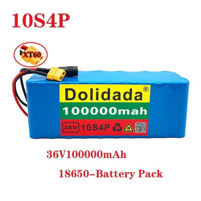 36V 100Ah 10S4P High-Power Li-ion Battery Pack for E-Bike Motorcycle