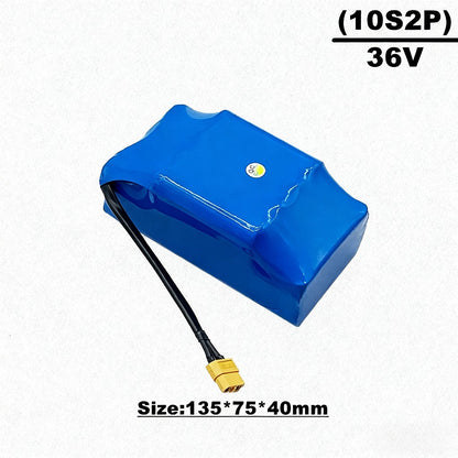 36V 6.0Ah 10S2P Li-ion Battery with BMS for Kids Ride On Car Toy