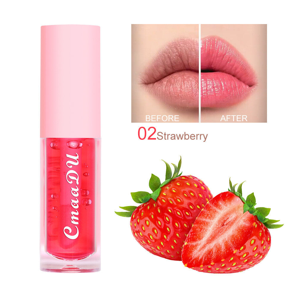 6-Color Fruit Flavored Lip Tint - Color Changing, Sheer Glossy Finish Lip Gloss
