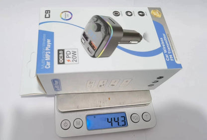 Car Cigarette Lighter Bluetooth Calling FM Radio Transmitter PD Fast Charging