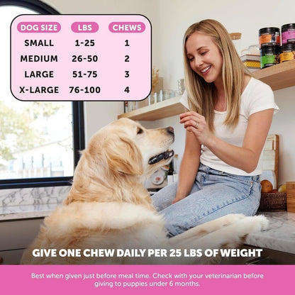 Multivitamin for Dogs with Glucosamine, Probiotics & Omega, Skin & Coat Support