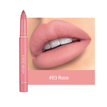 Lipstick Pencil Waterproof Non Stick Cup Matte Lipliner Thread Hook Lip Marker