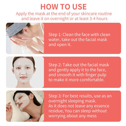 4pcs/set Collagen Gel Skin Mask Hydrating Moisturizing Split Design Shrink Pores