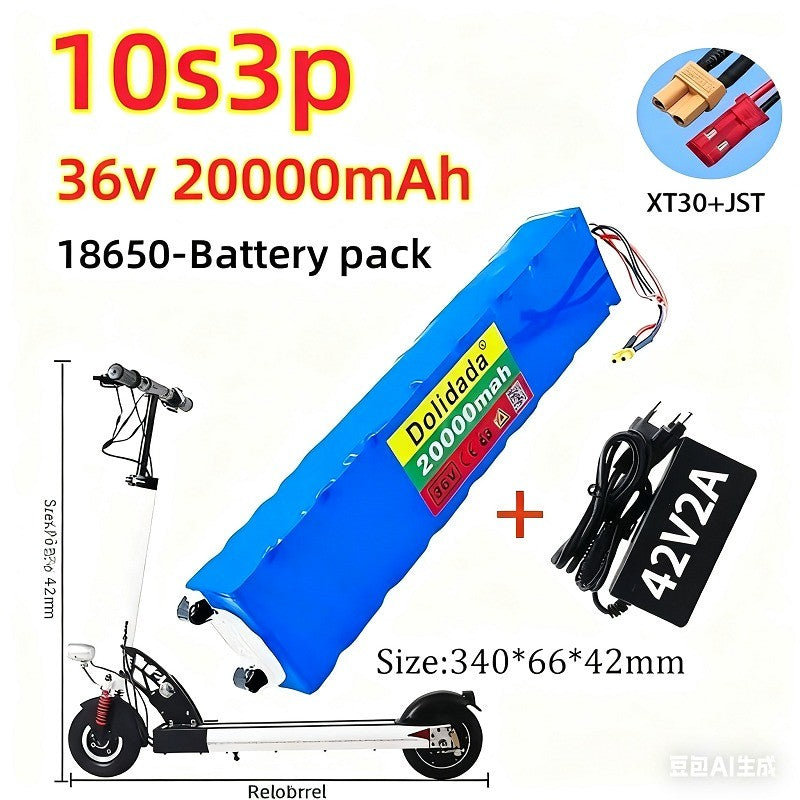 Xiaomi M365 36V 20Ah 10S3P Li-ion Battery with BMS for E-Scooter