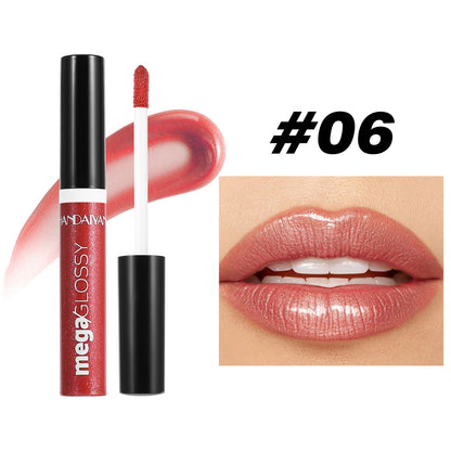 Lip Gloss Pearlescent Lip Glaze - Long-Lasting, Hydrating Liquid Lipstick