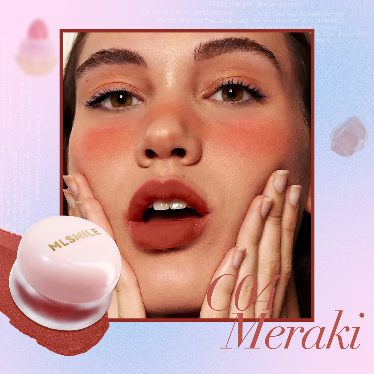 Matte Velvet Lip Gloss 6 Colors 2in1 Jelly lip mud powder blusher cream Lipstick