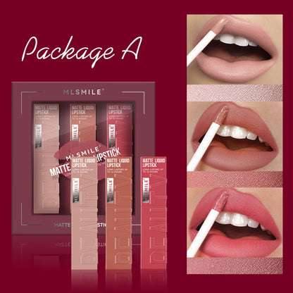 6 Color Non-stick cup Velvet Satin Gloss Lip glaze Mist Liquid matte lipstick