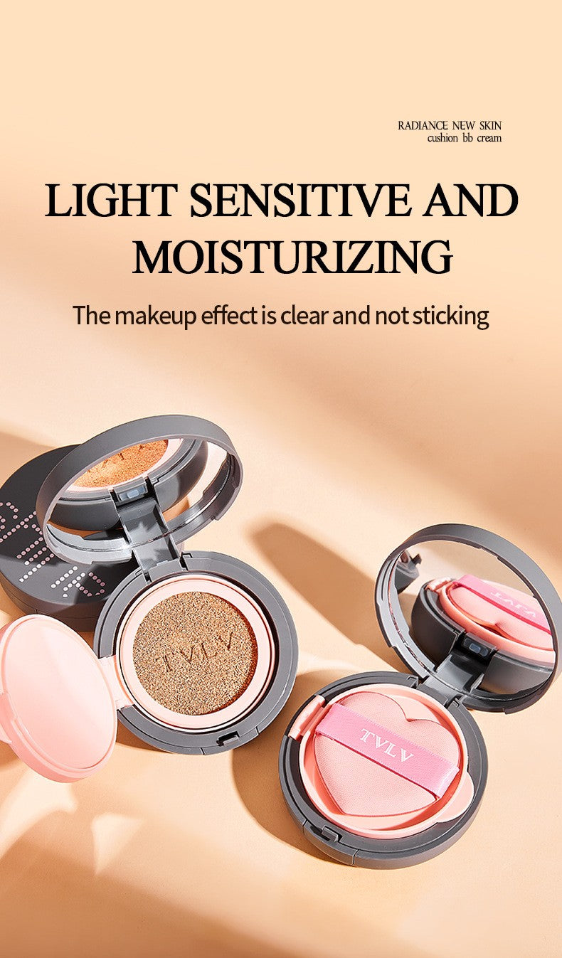 Full Coverage Cushion BB Tinted Moisturizer - Waterproof Brightening Contour