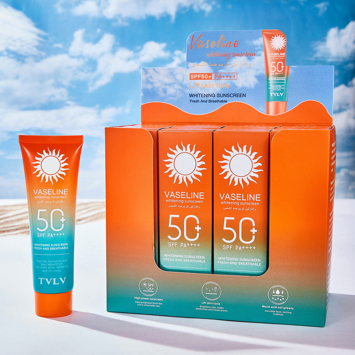 Whitening Waterproof Sun Protection Sunscreen Skincare Milk SPF50+ PA++++ 80g