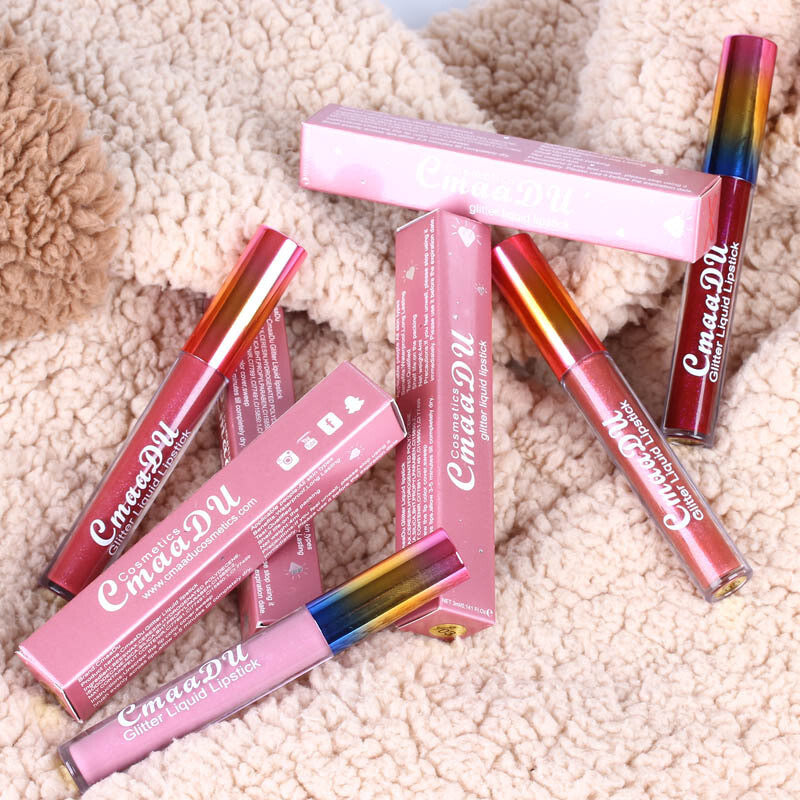 Diamond Sparkle Lip Gloss - Iridescent Shine, Glitter Lipstick, High Shine