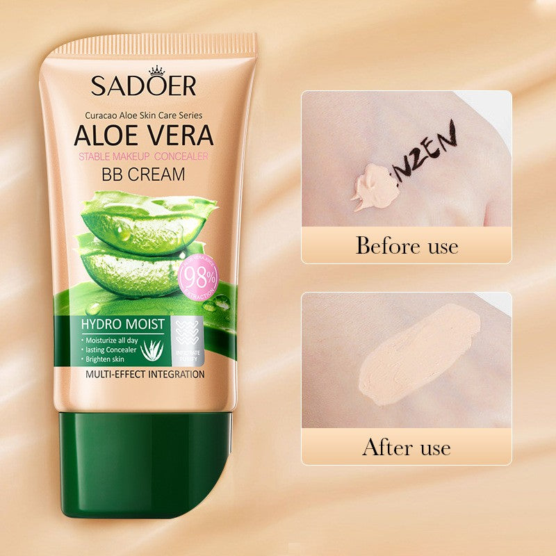 Aloe Vera BB Cream Tinted Moisturizer - Long Lasting Color Correcting Makeup