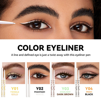 4Color Eyeliner Pencil Eyes Makeup for Women Waterproof Smudgeproof Long-Lasting