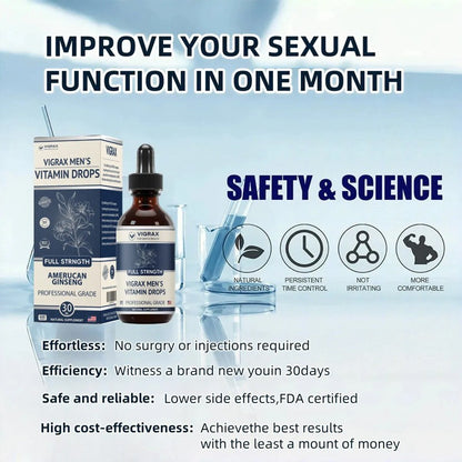 VegraX Men's Vitamin Drops Full Strangth Sexual Remedies Natural