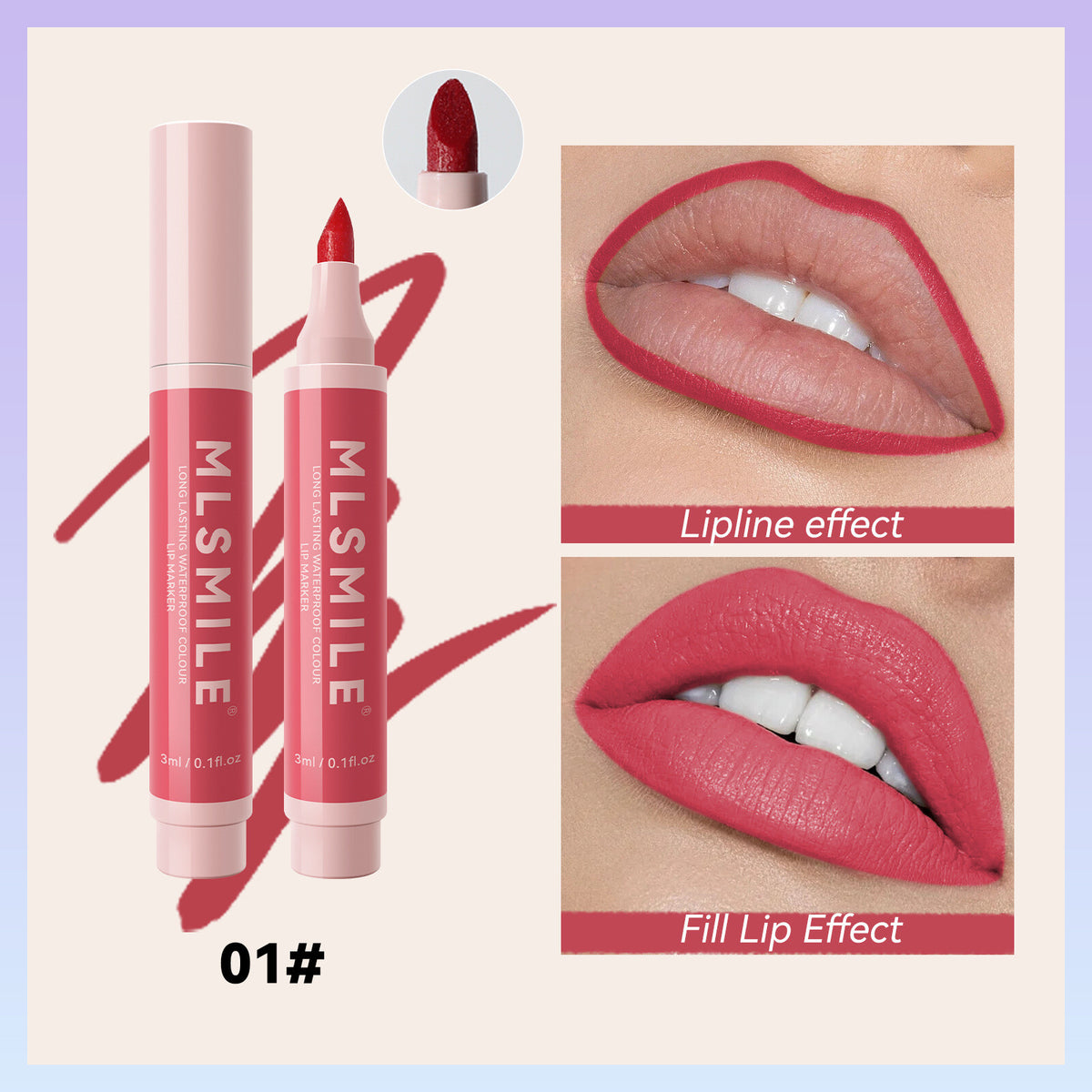lip Liner Pencil Waterproof Matt Durable Lipstick Pen Automatic Lip Stick Makeup