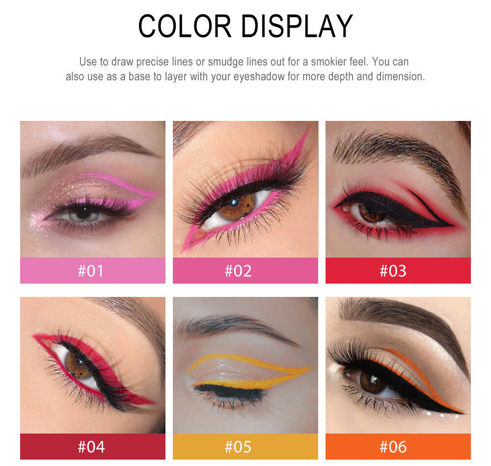 20-Color Eyeliner & Brow Pencil - Quick-Dry, Waterproof, Twist-Up Waterproof
