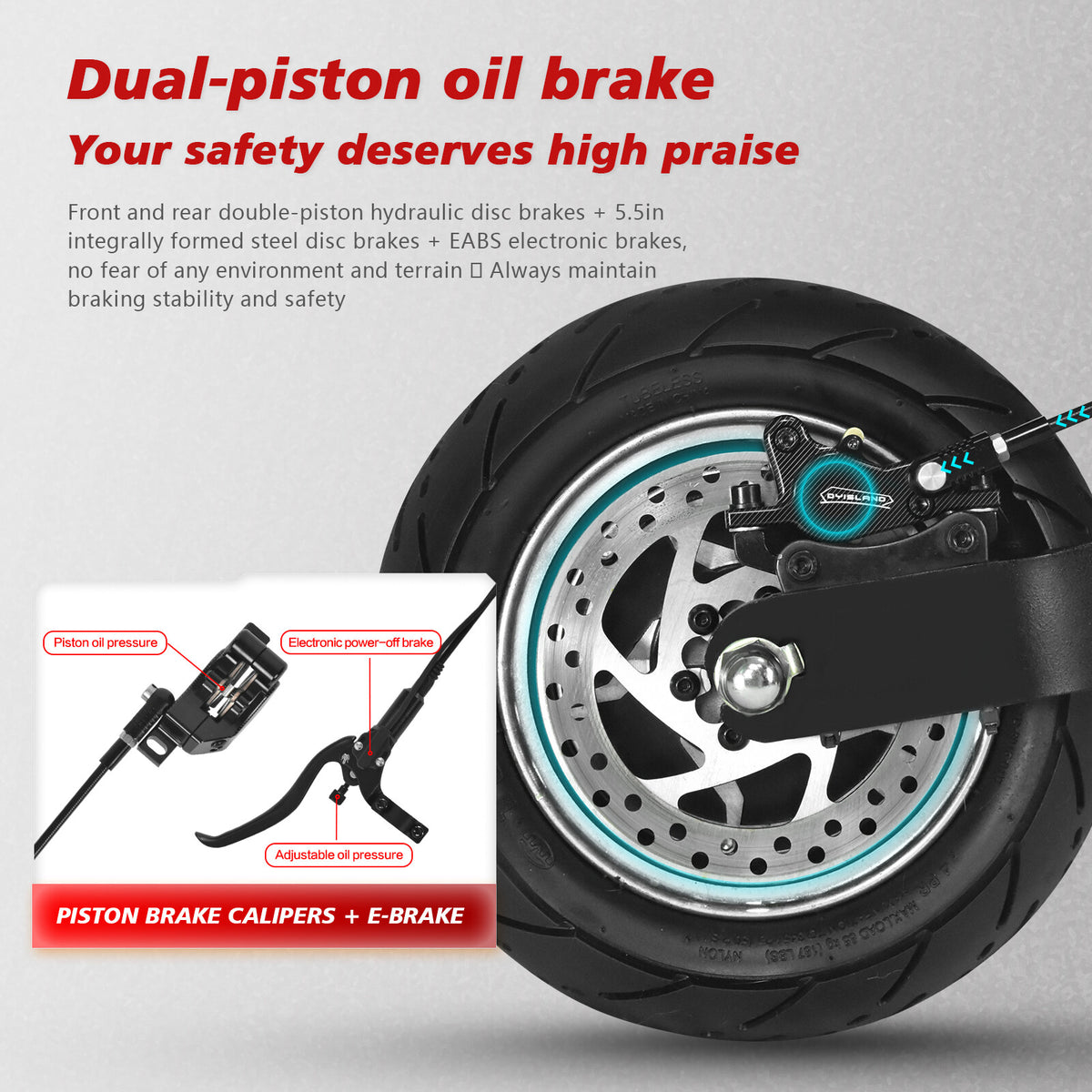 Off-road Electric Scooter Adult with Seat Dual Motor 60V 6000W 85km/h 11Inch