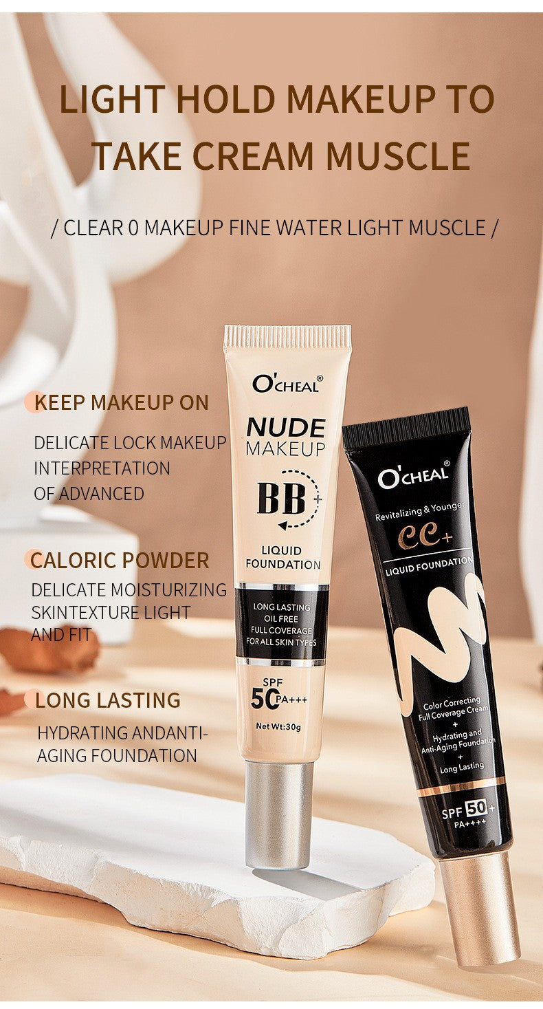 BB Cream CC SPF50+ PA+++ Tinted Moisturizer Primer Full Coverage Hydrating