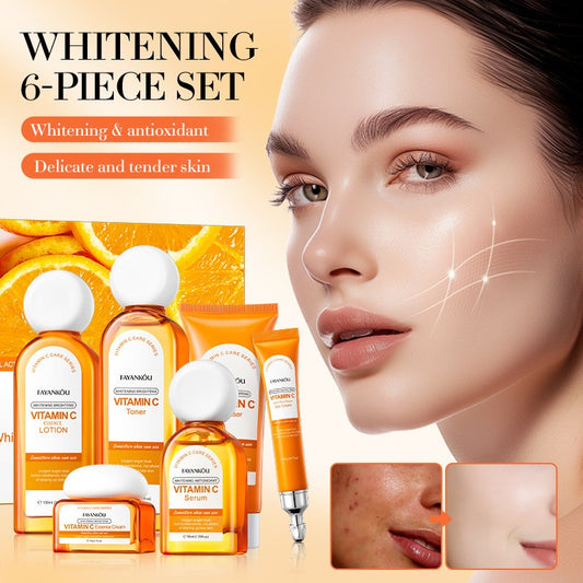 Vitamin C Lightening Cream Skin Care Set Cleanser Toner Eye Cream Serum Lotion