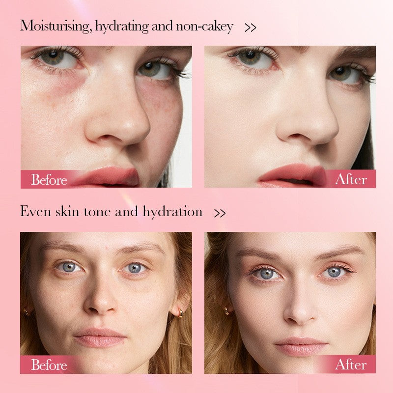 Glass Skin Cushion BB Cream - Full Coverage, 3D Contour, Tone-Up & Hydra-Glow