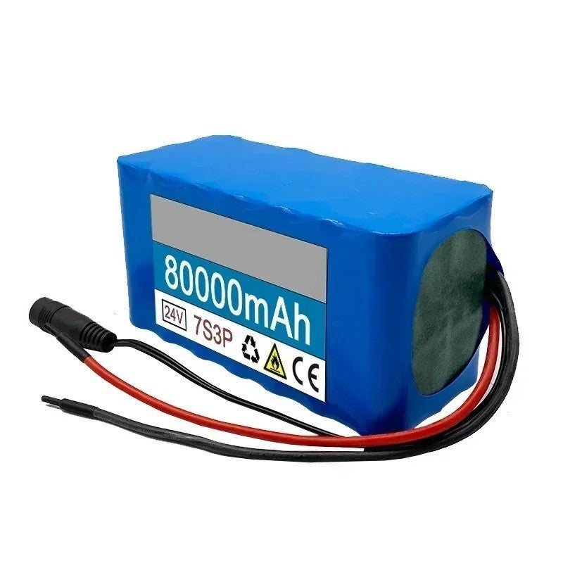 24V 80Ah 7S3P  Rechargeable Li-ion Battery Pack with BMS for E-Bike Scooter