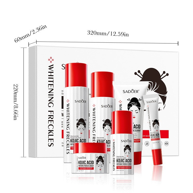 Kojic Acid Brightening Skincare Set Whitening Hydrating CleanserLotion Eye Cream