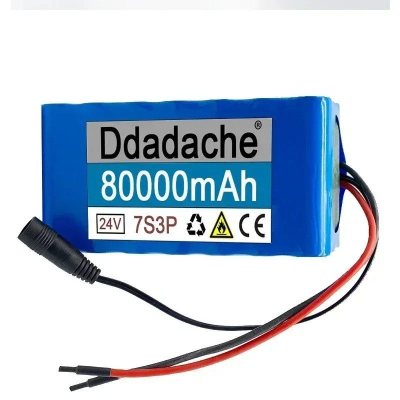 24V 80Ah Li-ion Battery Pack 7S3P High Capacity for E-Scooter Robot with BMS