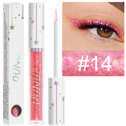 Long-lasting Shiny Glitter Liquid Eyeliner With 18 Colours Sequined eyeliner