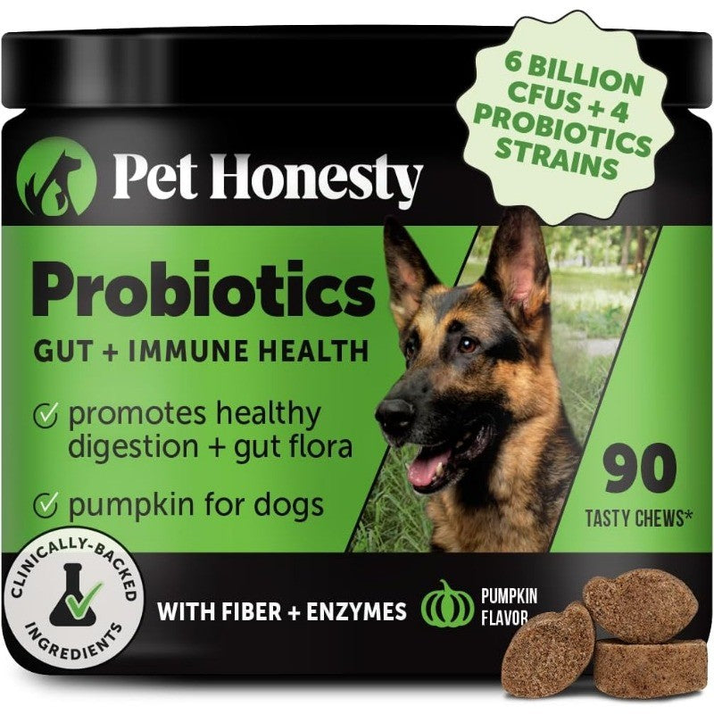Dog Probiotics for Gut Health & Diarrhea Relief with Prebiotics, Pumpkin Flavor