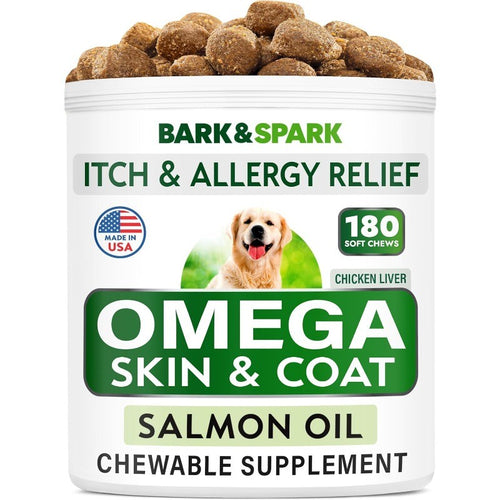 Omega 3 for Dogs with Salmon Oil for Healthy Skin & Coat and Joint Support